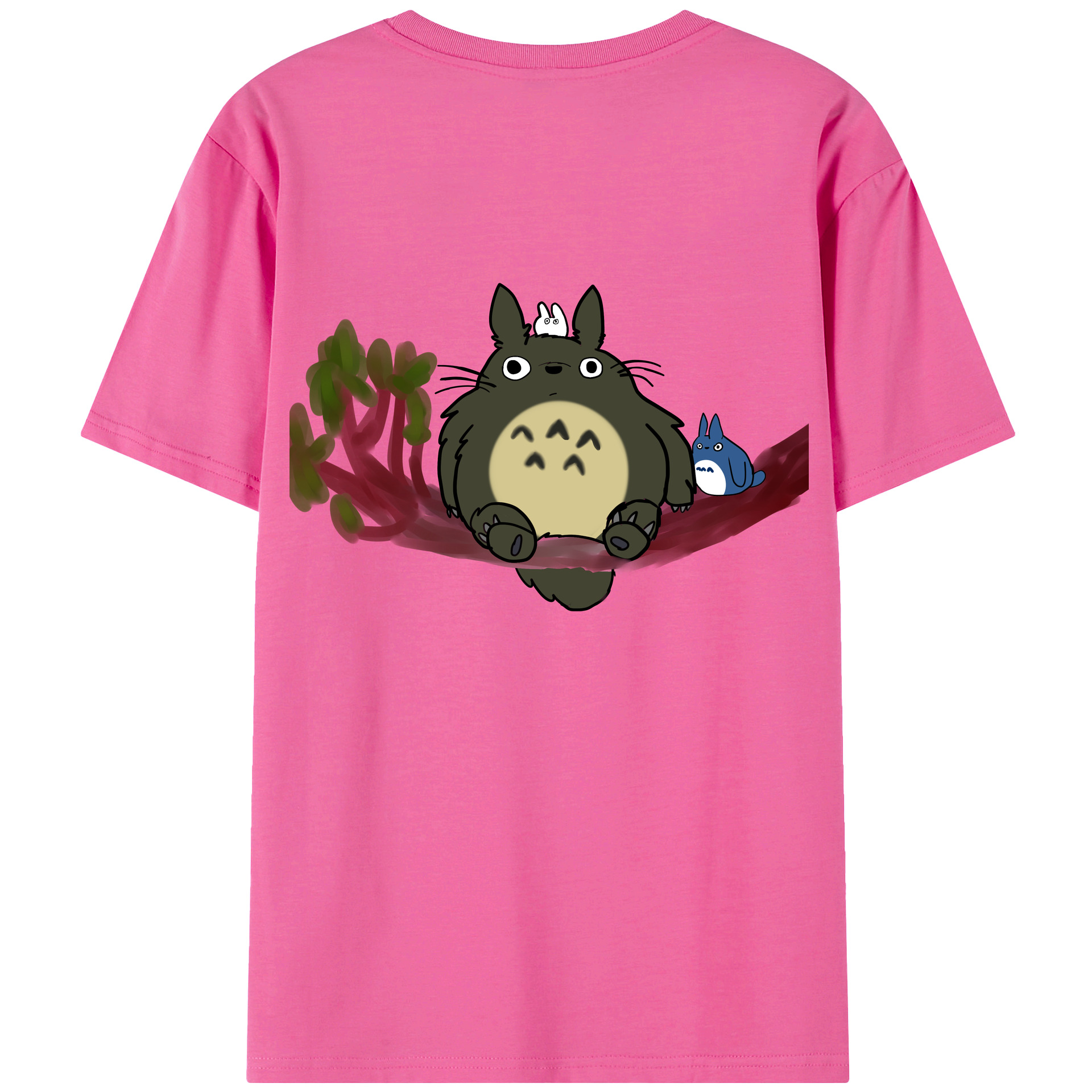 （画像用） となりのトトロ 草壁メイ 草壁サツキ My Neighbor Totoro Satsuki Kusakabe Mei Kusakabe レディース半袖Tシャツ(バックプリント)